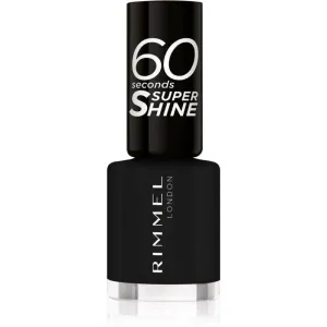 Rimmel London 60 Seconds Super Shine 8 ml lak na nechty pre ženy 900 Rita´s Black