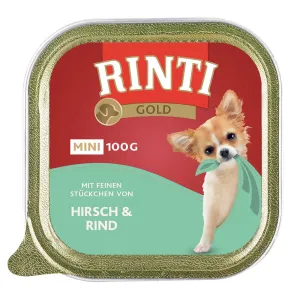 RINTI Gold Mini 12 x 100 g - Jelenie & hovädzie mäso