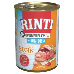 RINTI Kennerfleisch Junior 6 x 400 g / 24 x 400 g - kuracie (6 x 400 g)