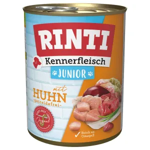 RINTI Kennerfleisch Junior 6 x 800 g / 24 x 800 g - kuracie (6 x 800 g)