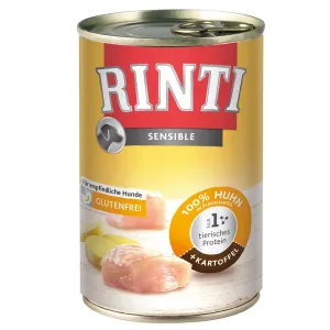Výhodné balenie RINTI Sensible 12 x 400 g - Mix kuracie, 2 druhy