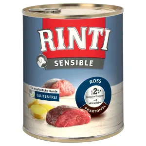 Výhodné balenie RINTI Sensible 12 x 800 g - konské, kuracia pečeň a zemiaky
