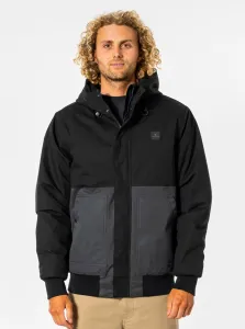 Šedo-čierna pánska zimná bunda s kapucňou Rip Curl