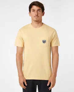 Rip Curl T-Shirt BADGE TEE Washed Yellow #9097144