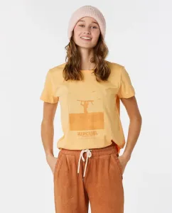 T-Shirt Rip Curl RE-ENTRY CREW NECK TEE Pastel Orange #7867770