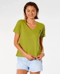 T-Shirt Rip Curl SWC V NECK TEE Green Olive #6141480