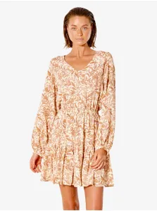 Béžové dámske vzorované košeľové šaty Rip Curl #714404