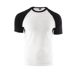 Pánske bielo-čierne tričko s krátkym rukávom