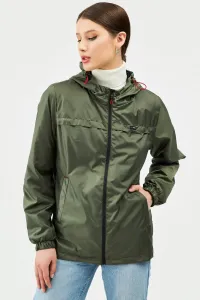 River Club Women's Khaki Waterproof Hooded Raincoat with Lined Pocket - Windbreaker Jacket #7926465