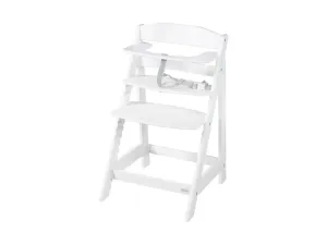 roba Detská drevená vysoká jedálenská stolička Sit Up (biela/flex)
