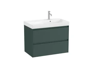 Kúpeľňová skrinka s umývadlom Roca ONA 80x64,5x46 cm zelená mat ONA802ZZMP