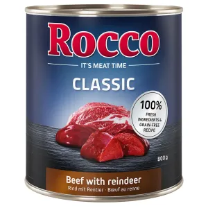 Výhodné balenie Rocco Classic 24 x 800 g - hovädzie so sobím mäsom