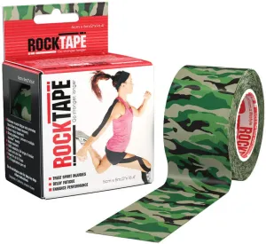 RockTape dizajnová kineziologická páska, maskovaná zelená