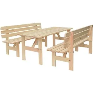ROJAPLAST Set záhradného nábytku VIKING 1 stôl + 2 lavice 150 cm