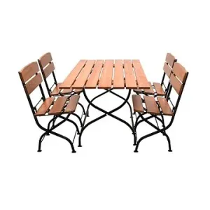 ROJAPLAST Set záhradného nábytku WEEKEND I. 1 stôl + 4 stoličky