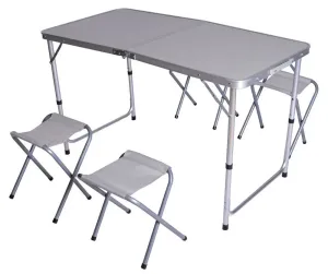 ROJAPLAST Kempingový SET – stôl 120 × 60 cm + 4 stoličky