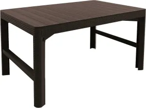 KETER Stôl záhradný LYON RATTAN hnedý – dve výšky stola