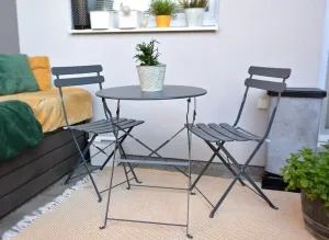 ROJAPLAST - Súprava záhradného nábytku BISTRO sivý