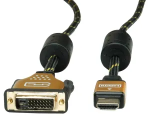 Roline 11.04.5890 Cable, Dvi-D/hdmi A Plug, 1M, Black