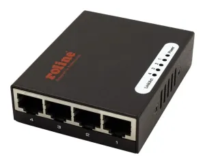 Roline 21.14.3514 Ethernet Sw, 4X Rj45, 10/100Mbps/1Gbps
