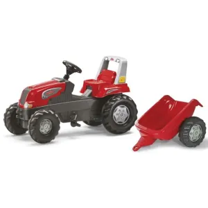 Rolly Toys Šliapací traktor Rolly Junior s vlečkou - červený