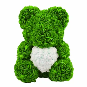 Medvedík z ruží -  zelený 40 cm #4164537