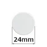 Magnety 24mm Ron 10ks biele okrúhle
