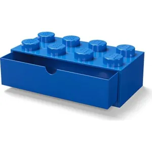 LEGO STORAGE - stolný box 8 so zásuvkou - modrá