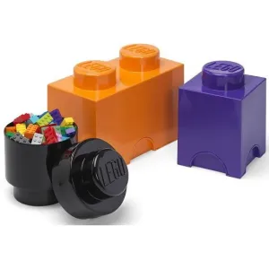 LEGO STORAGE - úložné boxy Multi-Pack 3 ks - fialová, čierna, oranžová