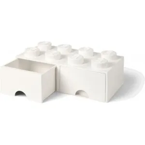 LEGO Úložný box 8 so zásuvkami – biela