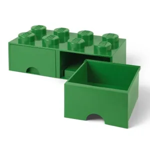 LEGO Úložný box 8 so zásuvkami – tmavo zelená