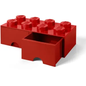 LEGO Úložný box 8 so zásuvkami – červená