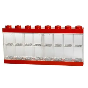 LEGO® Zberateľská skrinka na 16 minifigúrok Červená farba