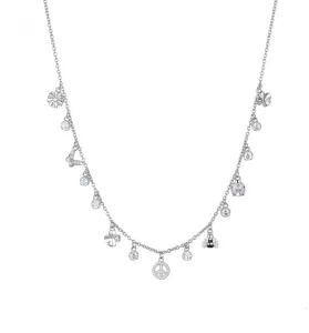 Rosato Hravý strieborný náhrdelník s príveskami Gaia RZGA01
