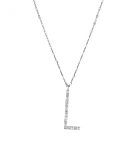 Rosato Strieborný náhrdelník s príveskom L Cubica RZCU12 (retiazka, prívesok)
