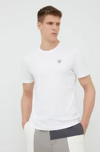 Bavlnené tričko Rossignol biela farba, s nášivkou, RLKMY02