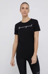 Bavlnené tričko Rossignol čierna farba, RLKWY05