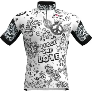 Rosti PEACE AND LOVE Pánsky cyklistický dres, biela, veľkosť #4215818