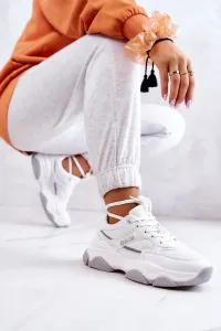 Bielo-sivé športové sneakersy pre ženy Big Star - 40