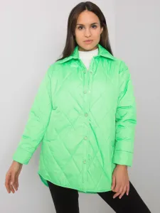 Fluo-zelená prechodná bunda na gombíky Zenya - M
