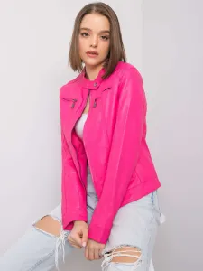 Dámska ružová bunda z umelej kože Amber - XXL