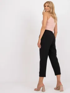 Čierne rovné elegantné nohavice pre ženy RUE PARIS - 40