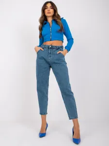 Modré mama džínsy s vysokým pásom Levante - 29