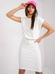 Biely ecru sukňový komplet z bavlny Ursula - UNI