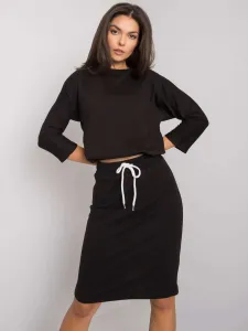 Čierna krátka súprava so sukňou Savina - UNI