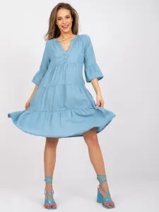 Dámske modré voľnočasové šaty - M