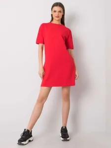 Tričkové červené šaty - L