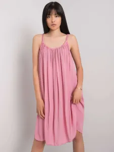 Dámske ružové vzdušné šaty na ramienka - L