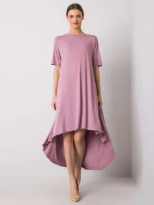 Asymetrické tmavo-ružové šaty voľného strihu - L/XL