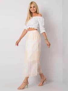 Svetlobéžová plisovaná sukňa - UNI